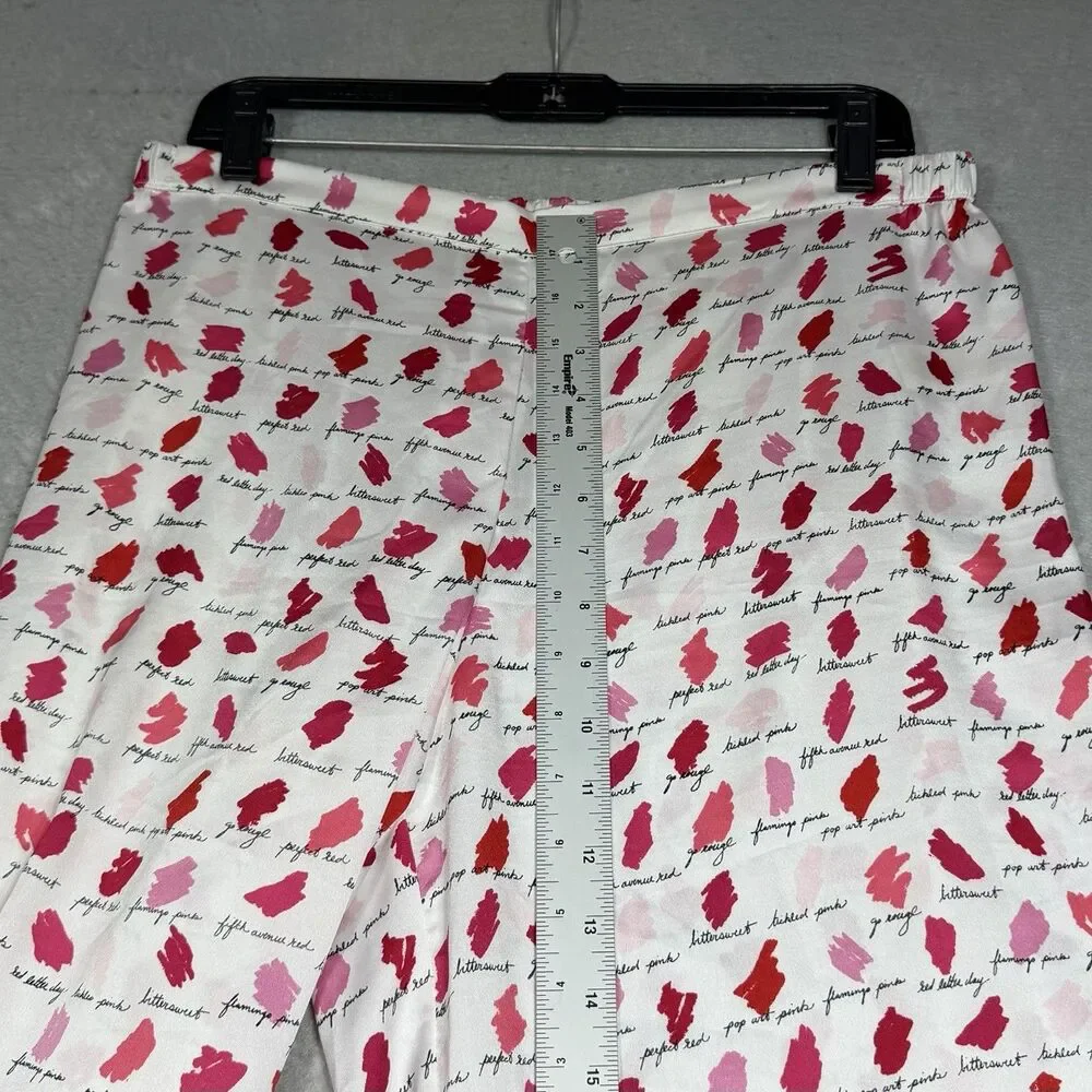 Kate Spade Synthetic Lipstick Cropped Pajamas Set Women’s Size 1